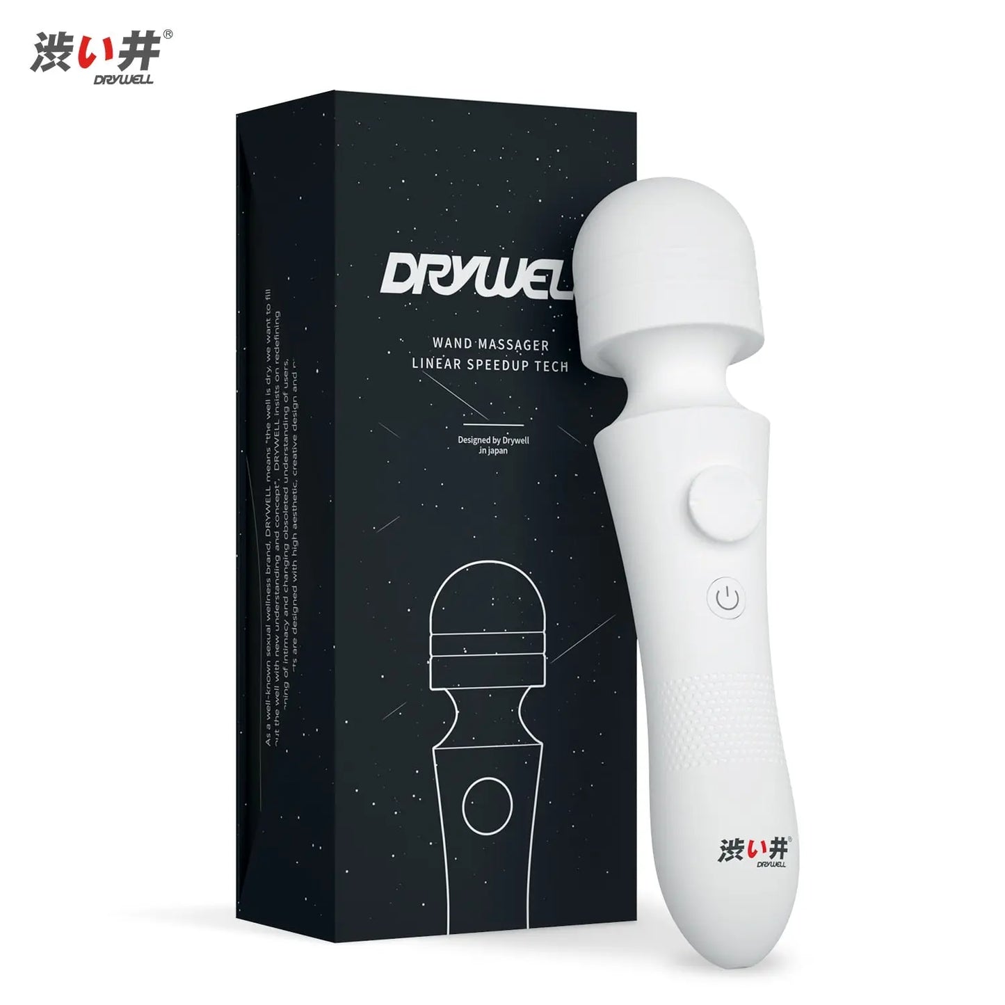 Drywell/涉井 Powerful Wand Vibrator Linear Speedup Tech Massager 3 Intensities 6 Frequency Sex Toys for Women - buysextoyth