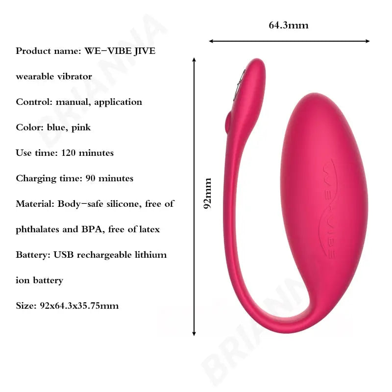 We-Vibe Jive Bullet App ควบคุม Vibrator สำหรับคู่ซิลิโคนสวมใส่ของเล่น APP 18 Vibrators หญิง G Spot กระตุ้น thai-adult