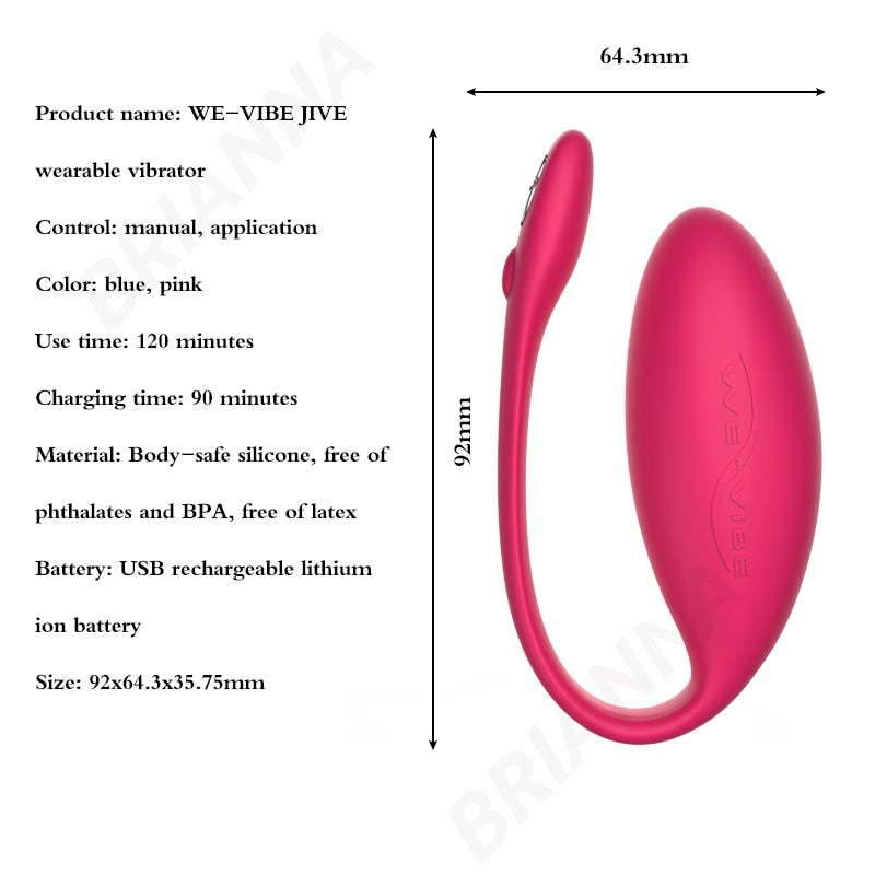 We-Vibe Jive Bullet App ควบคุม Vibrator สำหรับคู่ซิลิโคนสวมใส่ของเล่น APP 18 Vibrators หญิง G Spot กระตุ้น - buysextoyth