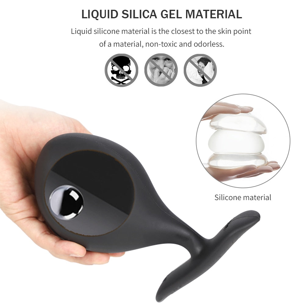Wearable Anal Plug with Built-in Steel Ball Butt Plug Anal Toys Female Masturbation Tool Prostate Stimulator Sex Toys for Woman - buysextoyth