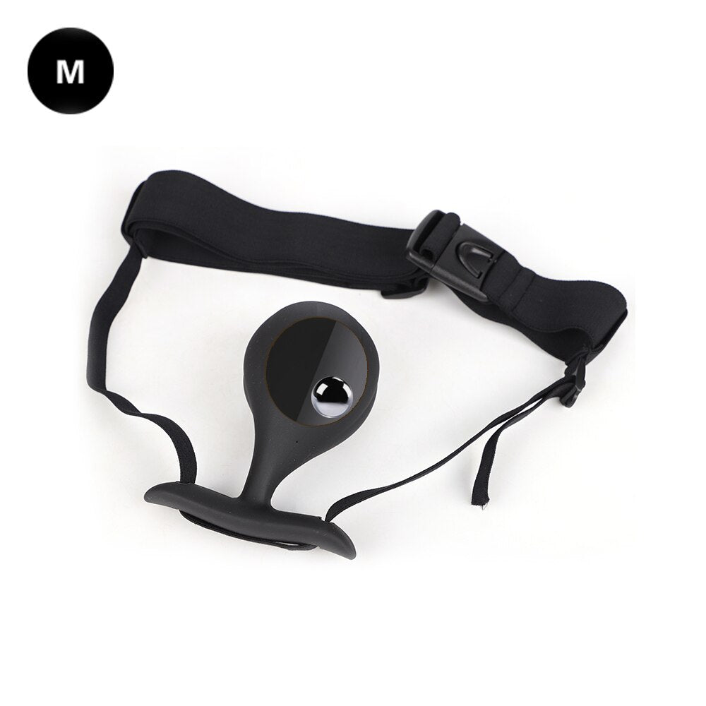Wearable Anal Plug with Built-in Steel Ball Butt Plug Anal Toys Female Masturbation Tool Prostate Stimulator Sex Toys for Woman - buysextoyth