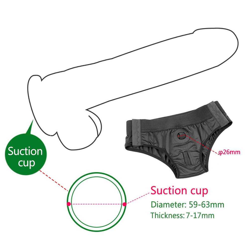 Wearable Strapon Dildo for Lesbian G Spot Stimulator Adult Sex Toys Panties Strap on Penis Pants Sex Toys for Women Erotic Toys - buysextoyth