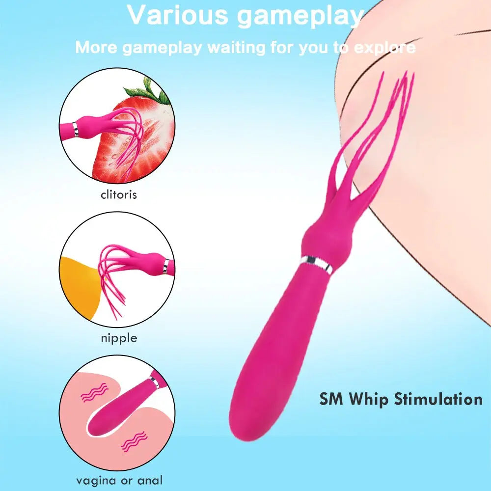 Whip with Penis Vibrator for Women Orgasm Clitoral Stimulation Erotic Sex Products for Adults Games Slave Spanking BDSM Sex Toys 33sextoys