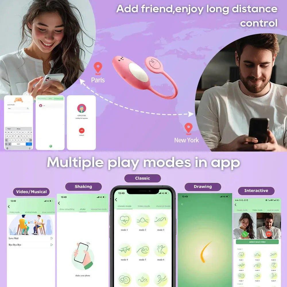 Wireless App Vibrator Female for Women Remote Control Bluetooth Dildo Vibrating Egg Erotic Sexulaes Toy for Women Couple Shop - buysextoyth