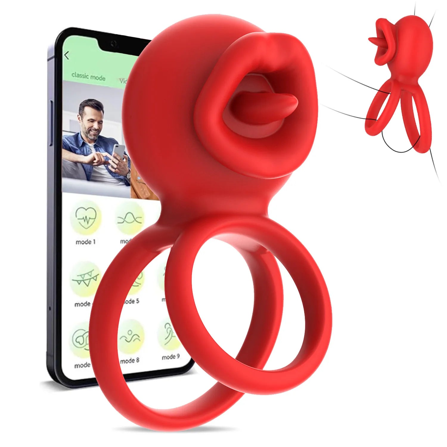 Wireless Penis Vibrator Semen Lock Ring Ejaculation Delay Massager Remote Control Dick Masturbator Cock Rings Sex Toys For Men - buysextoyth