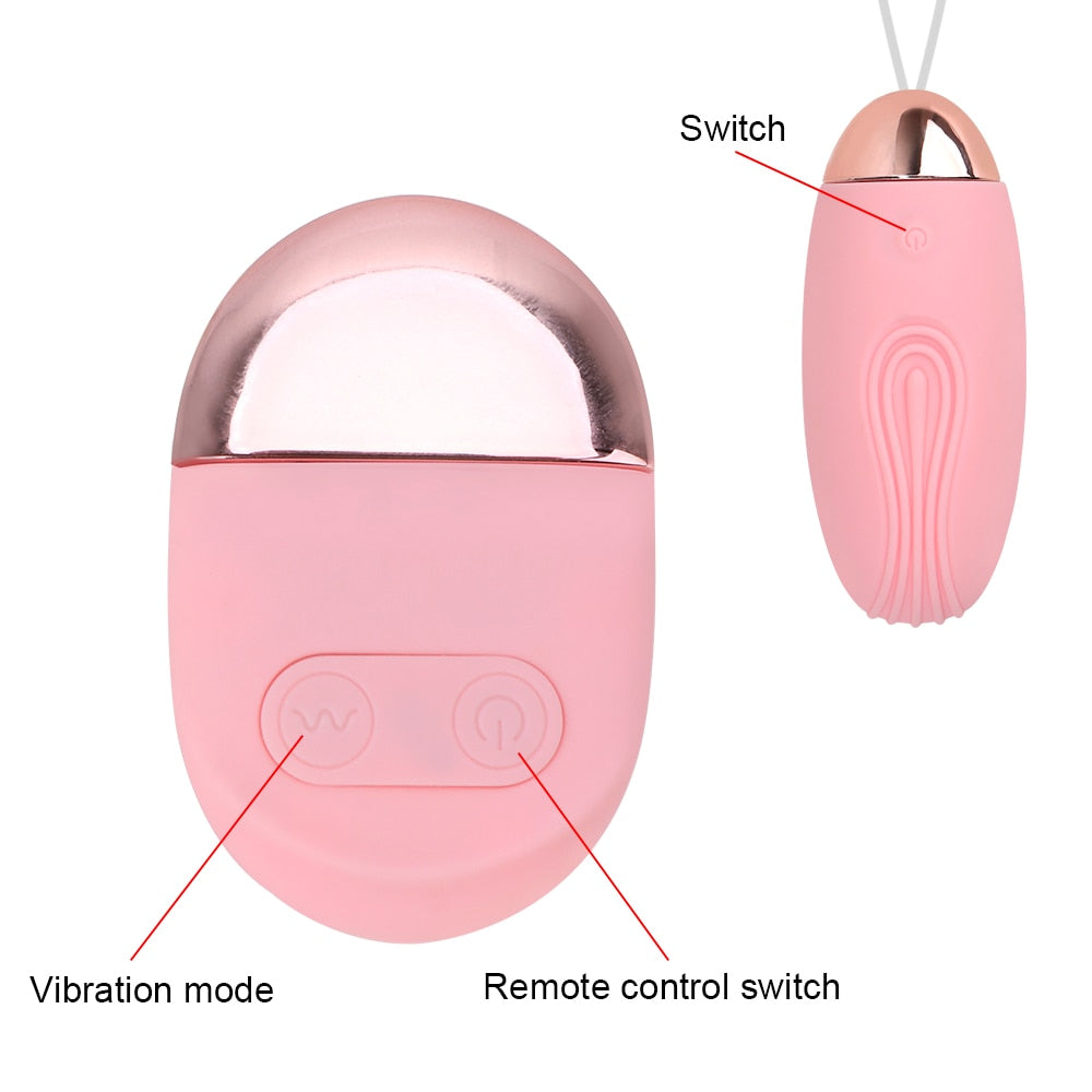Wireless Remote Control 10 Frequency Jump Egg Vibrator USB Charging Sex Toys for Women Clitoris G-spot Stimulate Vagina Massager - buysextoyth