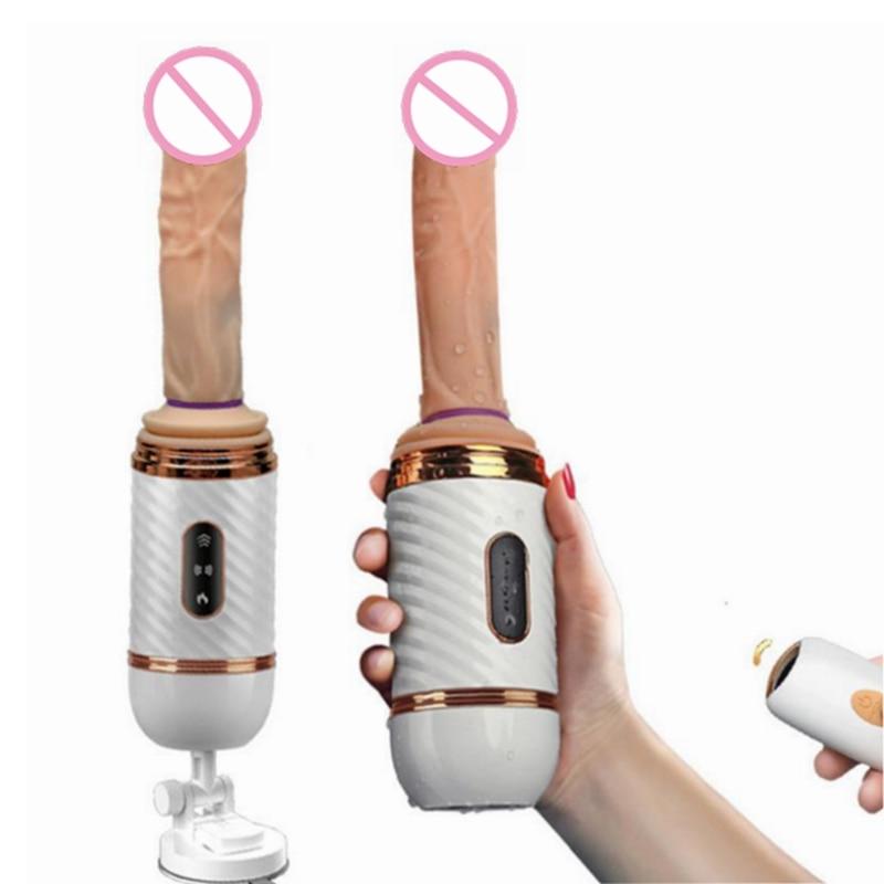 Wireless Remote Control Automatic Sex Machine Telescopic Dildo Vibrators For Woman Masturbation Pumping Gun Sex Toys For Woman - buysextoyth