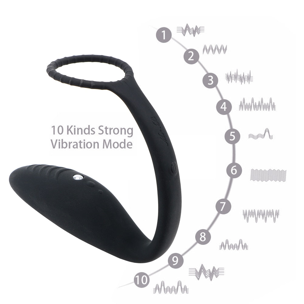 Wireless Remote Control Electric Shock Prostate Massager Gay Sex Toys Anal Plug Butt Plug Vibrator with Ring Anal Toy for Men - buysextoyth