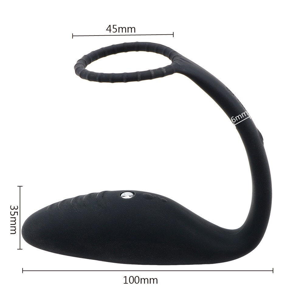 Wireless Remote Control Electric Shock Prostate Massager Gay Sex Toys Anal Plug Butt Plug Vibrator with Ring Anal Toy for Men - buysextoyth