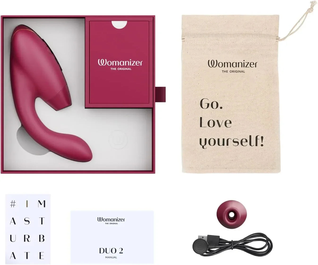 Womanizer Duo 10 Sucking Vibration Modes&14 Intensity Levels Sex Toy for Clitoral and G-spot Stimulation IPX7 Magnetic charging - buysextoyth
