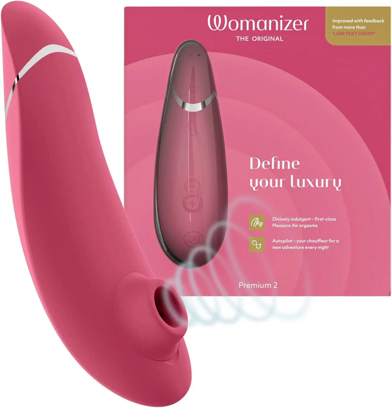 Womanizer Premium 2 Clitoral Vibrator Clit Sucking Massaging Sex Toy Massager for Women - buysextoyth