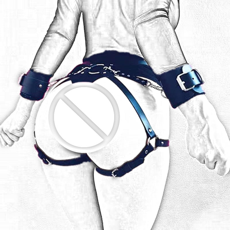 Women Leather Harness Dildo Strapon Belt Strap on Adult Sex Toys for Woman Couples Sex Products Punk Gothic Bdsm Bondage Panties - buysextoyth