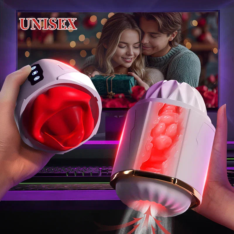 Yeain Sex toys Men Automatic Masturbation Cup Adult Sexy Toy Tongue Licking Sucking Vibrating Penis Trainer Heated Masturbator - buysextoyth