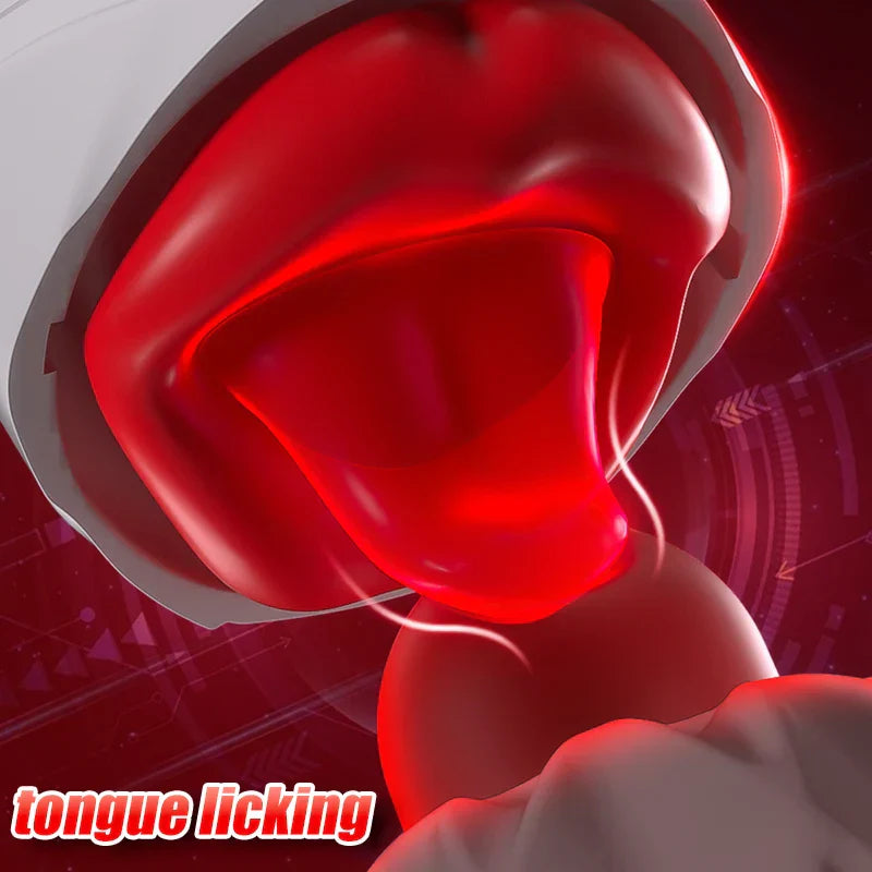 Yeain Sex toys Men Automatic Masturbation Cup Adult Sexy Toy Tongue Licking Sucking Vibrating Penis Trainer Heated Masturbator - buysextoyth
