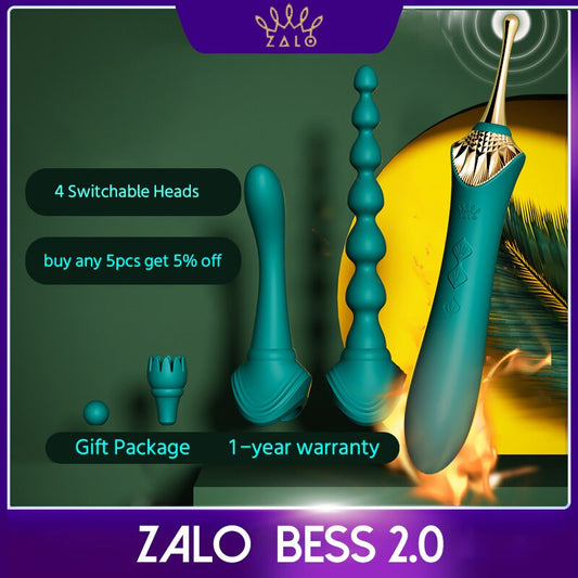 ZALO BESS 2.0G-Spot Vibrator ซิลิโคนกระตุ้น Clitoral Usb คู่มอเตอร์ Retro Massager ผู้ใหญ่เซ็กซ์ทอยสำหรับสตรี - buysextoyth