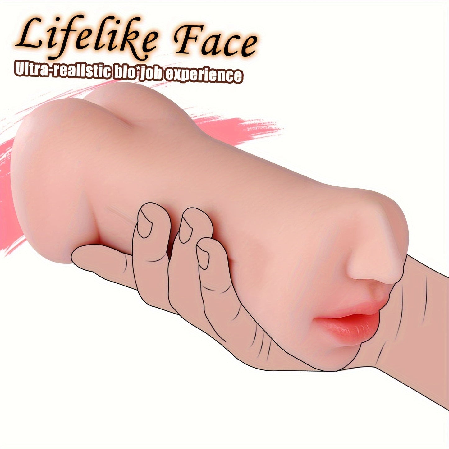 3 In 1 Pocket Pussy Male Masturbator. Double-Ended Stroker With Vagina Anus & Mouth. 3D Realistic Textured Deepthroat Blowjob Toy For Men Masturbation. Male Sex Toys With Storage Bag - buysextoyth
