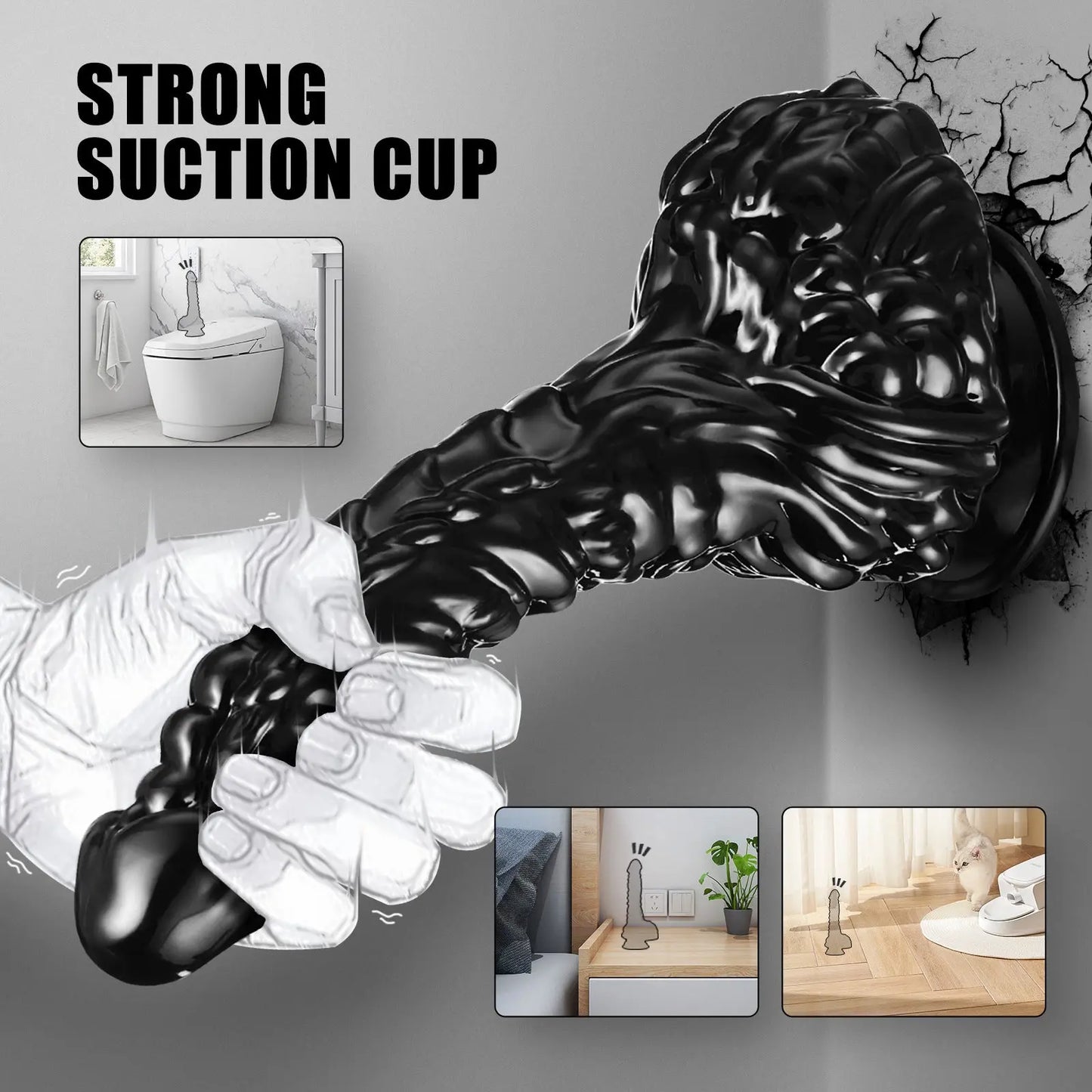 Dragon Design TPE Penis. 9-Inch Solid Color Uncharged Male Dildo for Masturbation. Hand Washable Male Erotic Accessory - buysextoyth