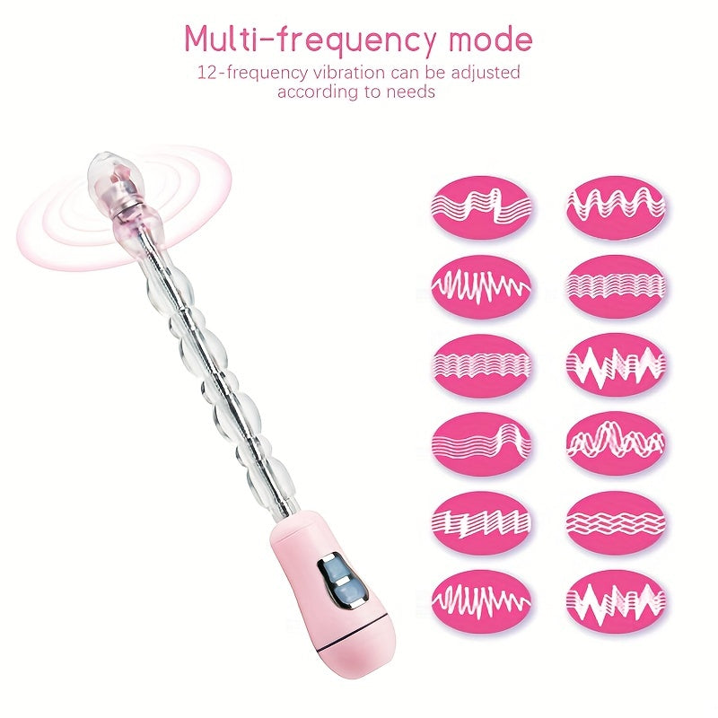 Vibrating Anal Plug 12 Speed Rechargeable Bendable Vibrating Anal Beads Arbitrarily Curved Anal Play Sex Toys - buysextoyth