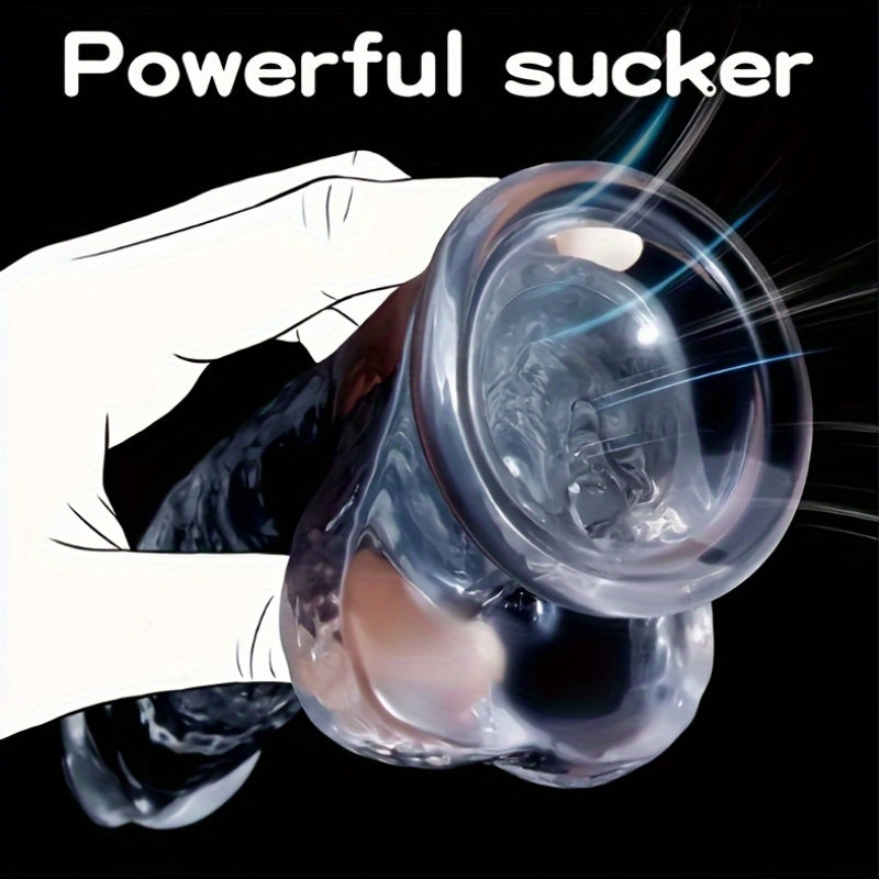 5 Sizes Transparent Soft Jelly Dildo Realistic Fake Dick Penis Sucker Butt Plug Sex Toys for Woman Men Vagina Anal Sex Toys - buysextoyth