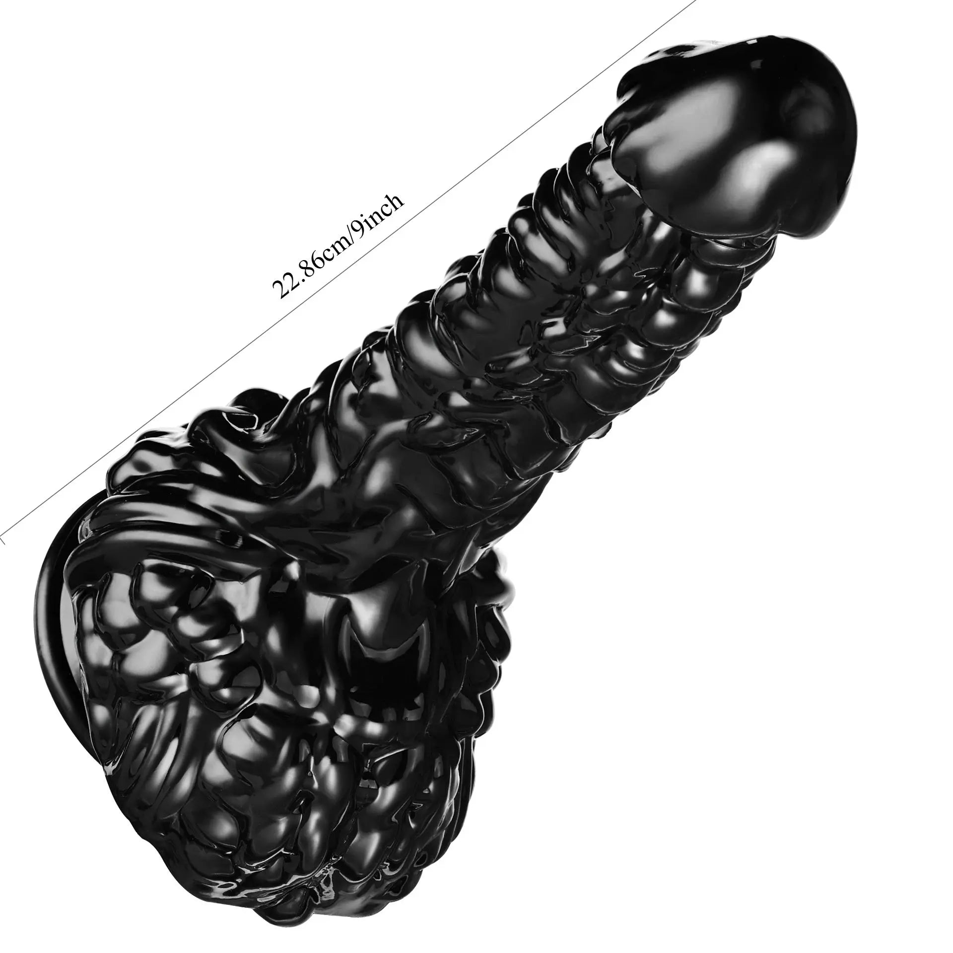 Dragon Design TPE Penis. 9-Inch Solid Color Uncharged Male Dildo for Masturbation. Hand Washable Male Erotic Accessory - buysextoyth
