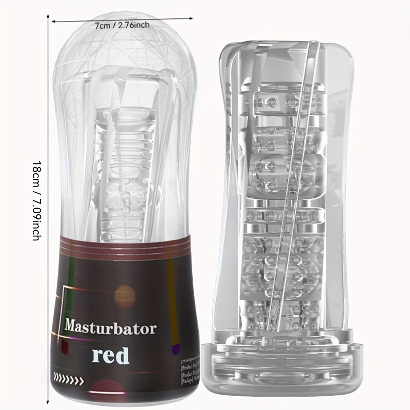 Transparent Crystal Masturbation Cup Male Use Masturbation Penis Exerciser Adult Supplies - buysextoyth