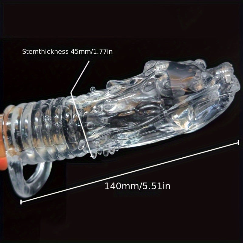 Men's Crystal Adult Sex Toy Penis Cover Sleeve Penis Extender Reusable Delay Ejaculation Add More Fun And Excitement - buysextoyth