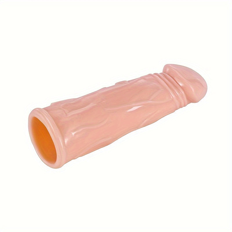 1pcs Men's Flesh Color Or Crystal Adult Sex Toy Penis Cover Sleeve Penis Extender Reusable Delay Ejaculation Add More Fun And Excitement For Men Women Couples - buysextoyth