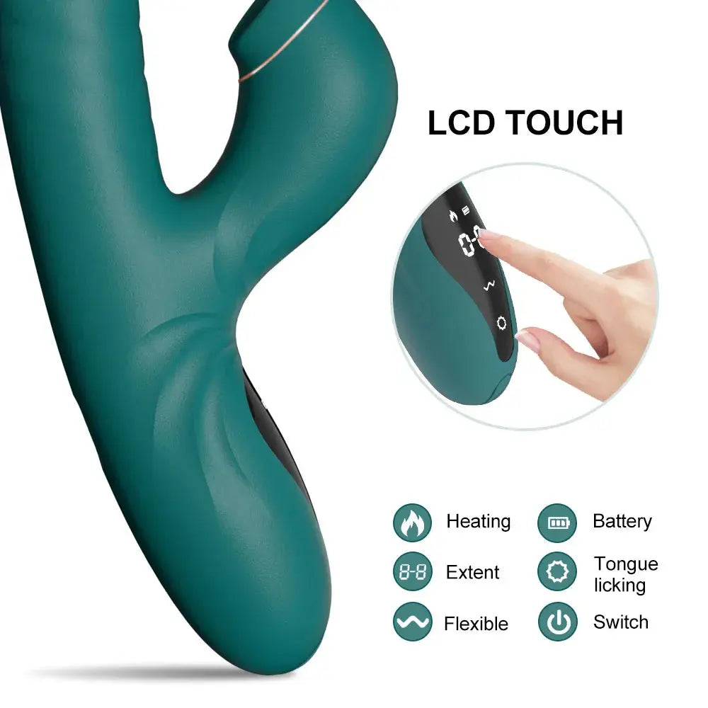 adult sex toys.Simulated glans. long-distance extension. tongue teasing. pulse vibration. LCD touch control. one click heating - buysextoyth
