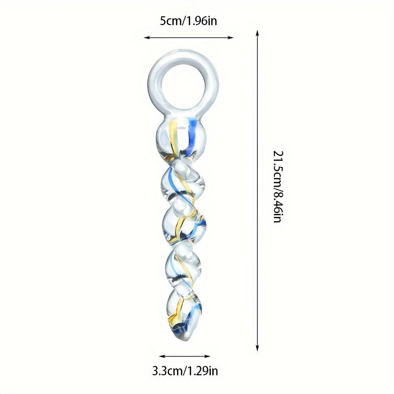 Glass Thread Rotation Anal Plug Dildo Crystal Butt Plug Adult Toys Sex Toys Anal Masturbation Prostate Massage for Couples Men - buysextoyth