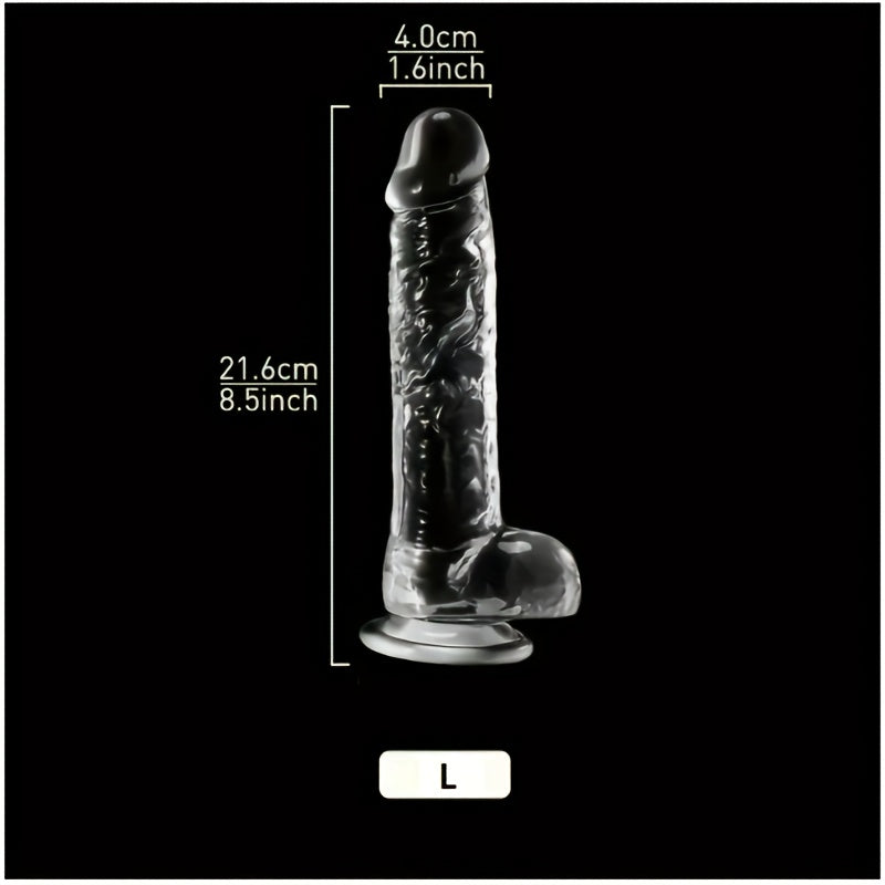 5 Sizes Transparent Soft Jelly Dildo Realistic Fake Dick Penis Sucker Butt Plug Sex Toys for Woman Men Vagina Anal Sex Toys - buysextoyth