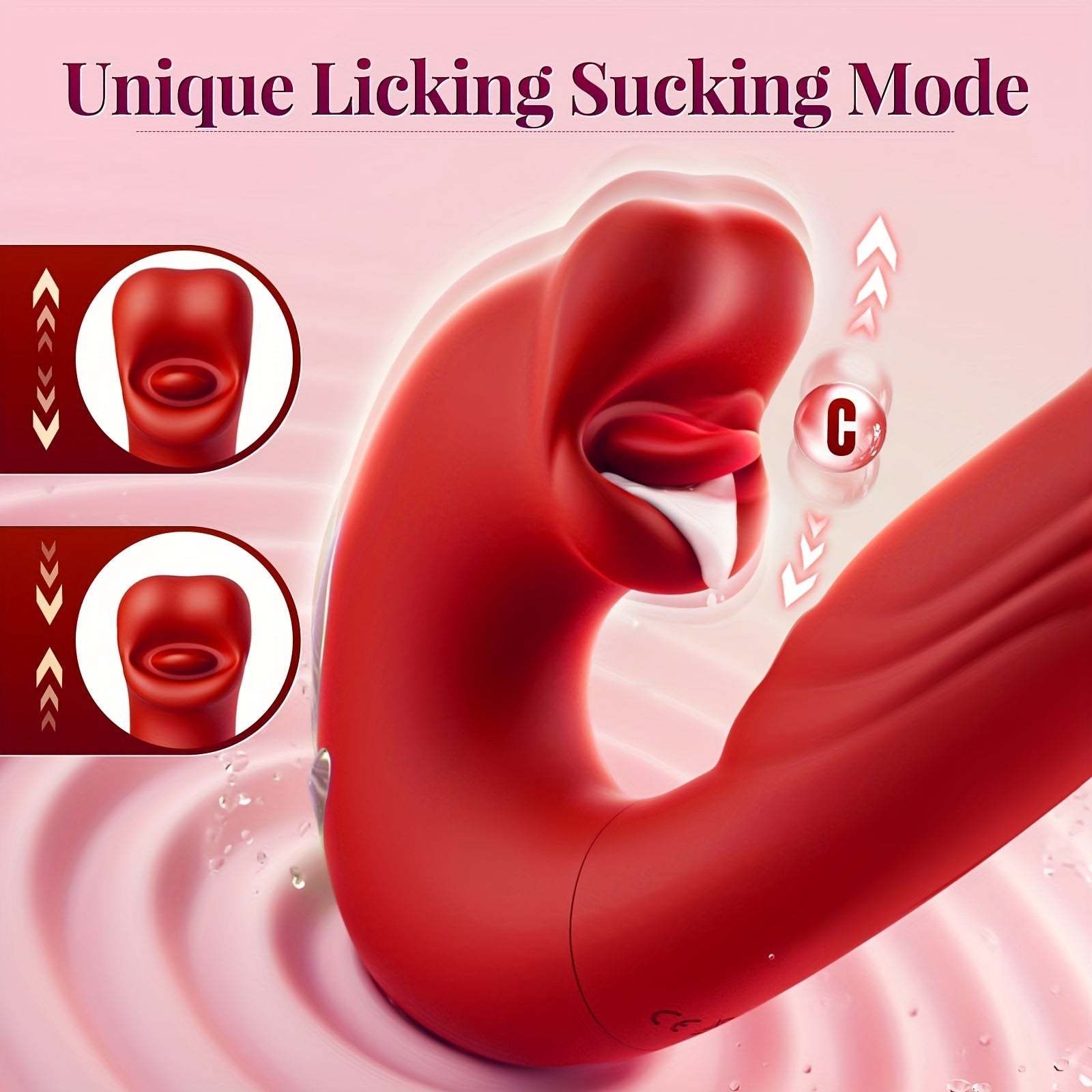 Thrusting Vibrator Sex Toys - G Spot Vibrator Women Sex Toys With 7 Thrusting & Vibrating & Licking Modes Tongue Toy For Women For Clitoral Stimulation Thrusting Dildo Adult Toys Rose Sex Toy - buysextoyth