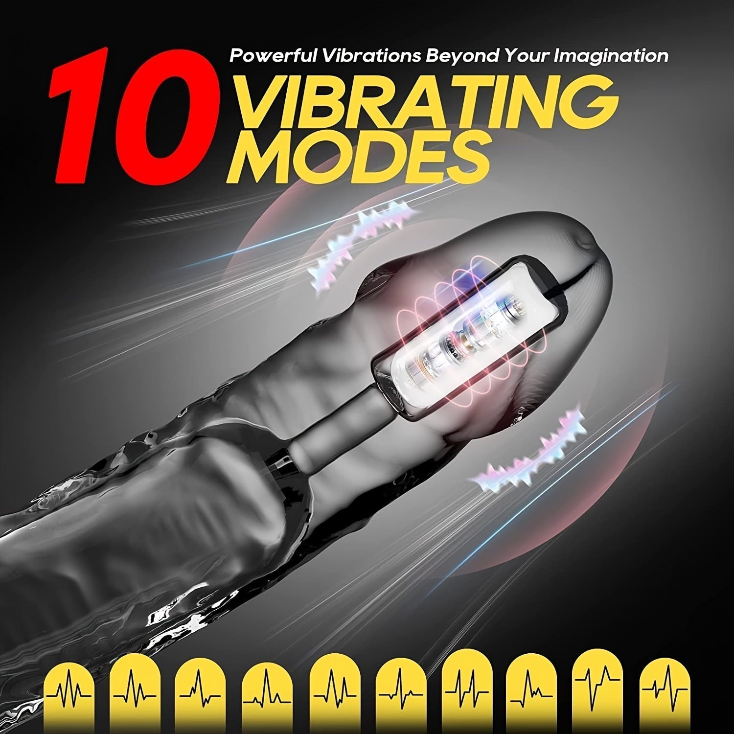 Penis Extender Sleeve Cock Sleeve with Vibrators glan clit stimulator. Penis Enlarger Vibrating Penis Sleeve Cock Ring with 10 Vibration Modes Remote Control - buysextoyth