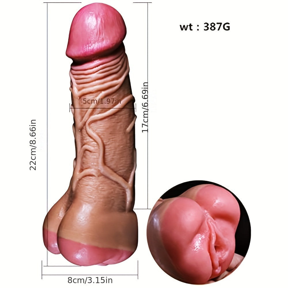 2 in 1 Design Realistic Dildo Pocket Pussy Tight Channels Soft Realistic Dildo for Women Men (Pussy Styles) - buysextoyth