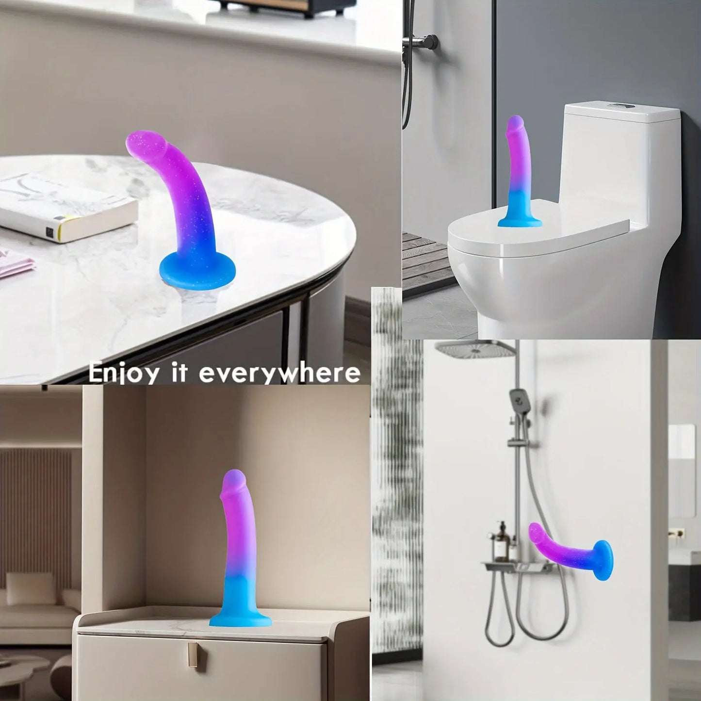 5.5 Soft Silicone Dildo - Flexible Anal Plug with Suction Cup for Hands-Free Play. Beginner-Friendly. Latex-Free Adult Sex Toy for Women and Couples - buysextoyth