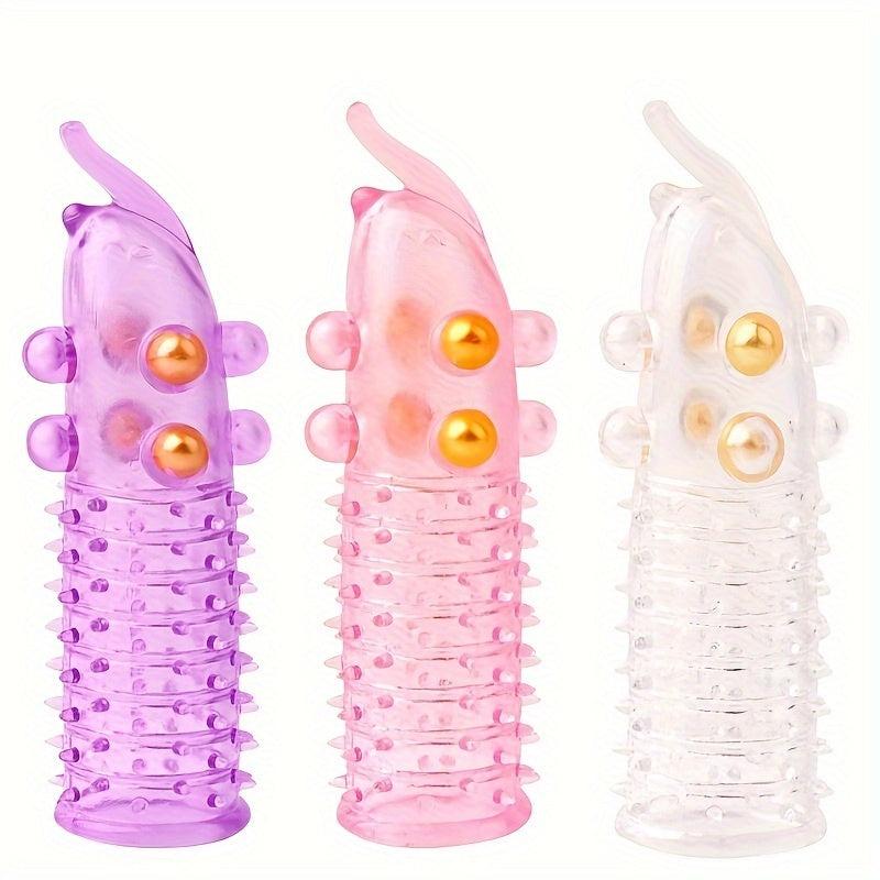 Men's Wolf Teeth Penis Sleeve With Bead.  Accessory For Longer Stronger Erection Ejaculation Delay Pleasure Enhancing. Transparent Elephant Nose Cock Condom For Men Couples - buysextoyth