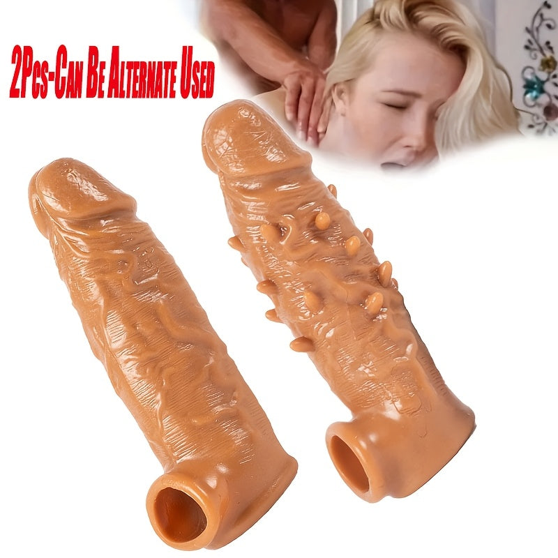 Penis Ring Enlargement Condom Cock Extender Ejaculation Delay Toy Soft Silicone Sleeve Adult 18 Sex Product For Men Gay - buysextoyth