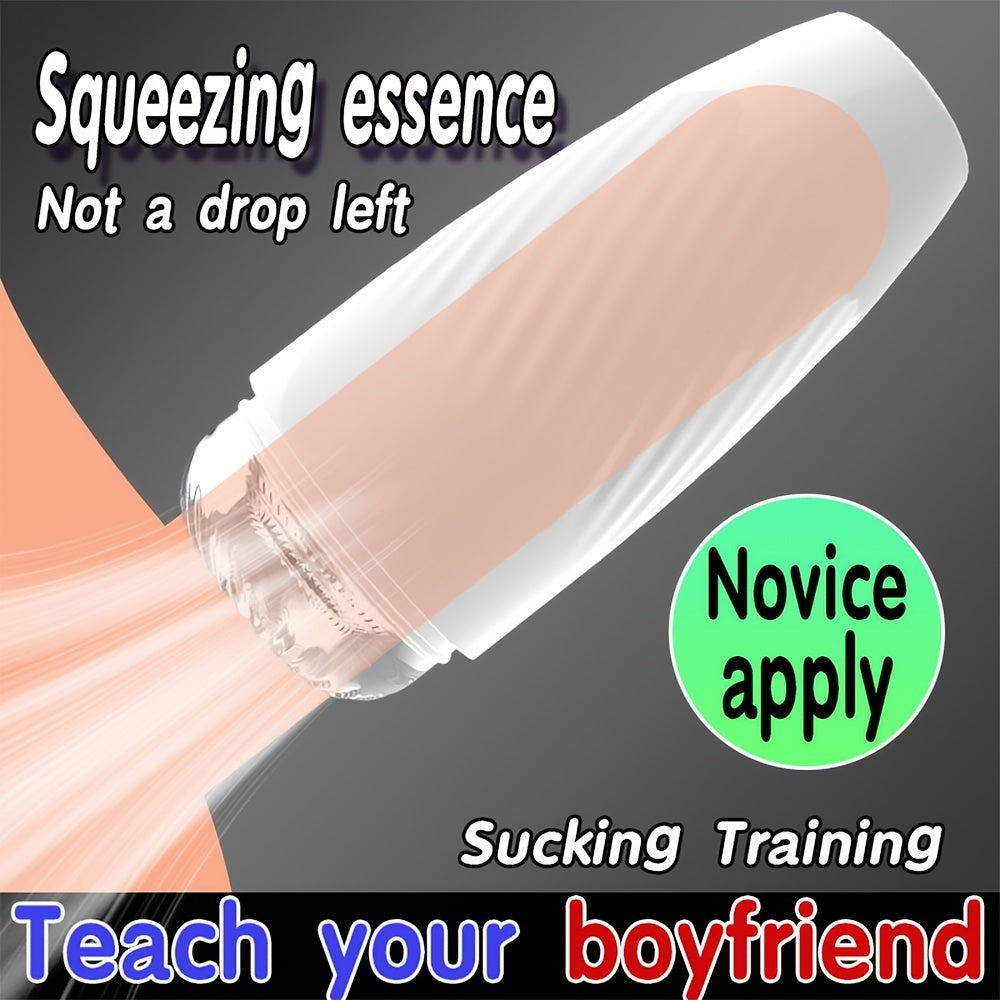 Male Masturbation Cup Soft Vagina Sex Toy Transparent Vagina Adult Endurance Training Adult Products Vacuum Pocket Cup Men - buysextoyth