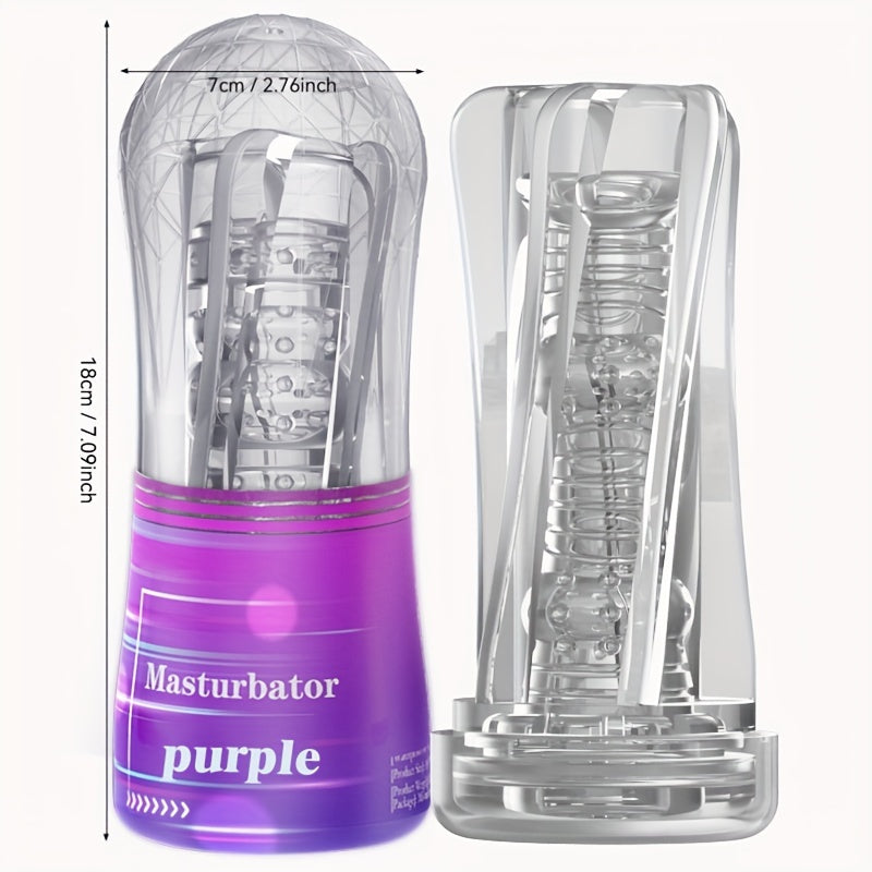 Transparent Crystal Masturbation Cup Male Use Masturbation Penis Exerciser Adult Supplies - buysextoyth