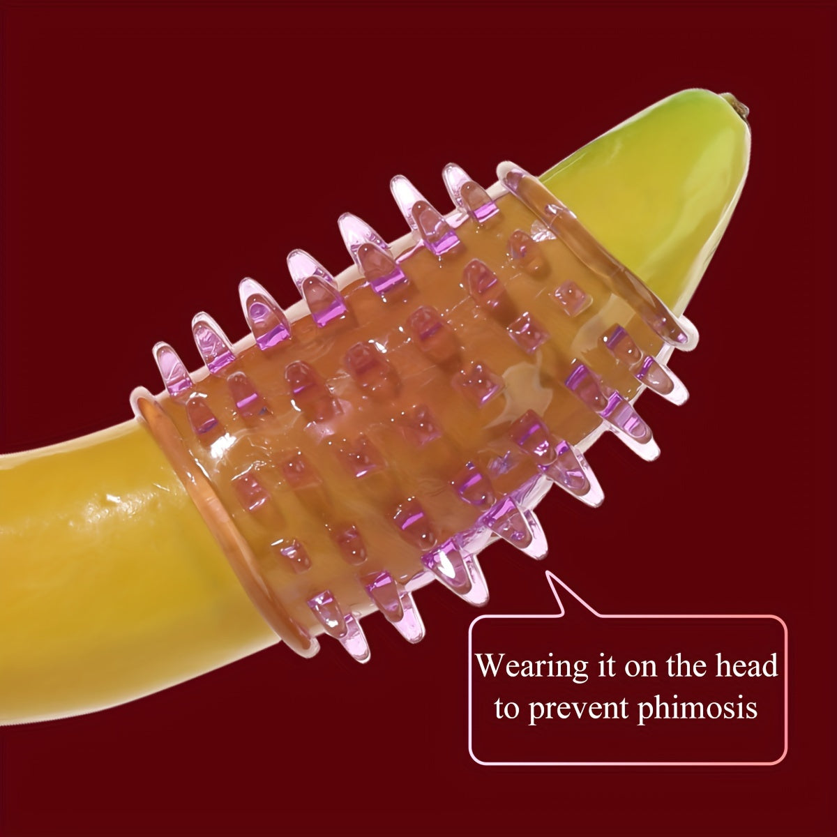 2.72inch Purple Penis Sleeve. Waterproof And Skin-friendly TPE Material. Prickly Texture Design. Physical Sensitivity Reduction. Enhance Erect. Delay Ejaculation Lasting Ring. Sex Toys For Men Or Couples - buysextoyth