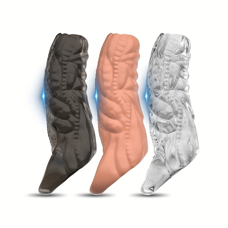 Penis Lock Sperm Delay Sleeve Sexy Crystal Sleeve Wolf Tooth Sleeve Lock Sperm Ring - buysextoyth