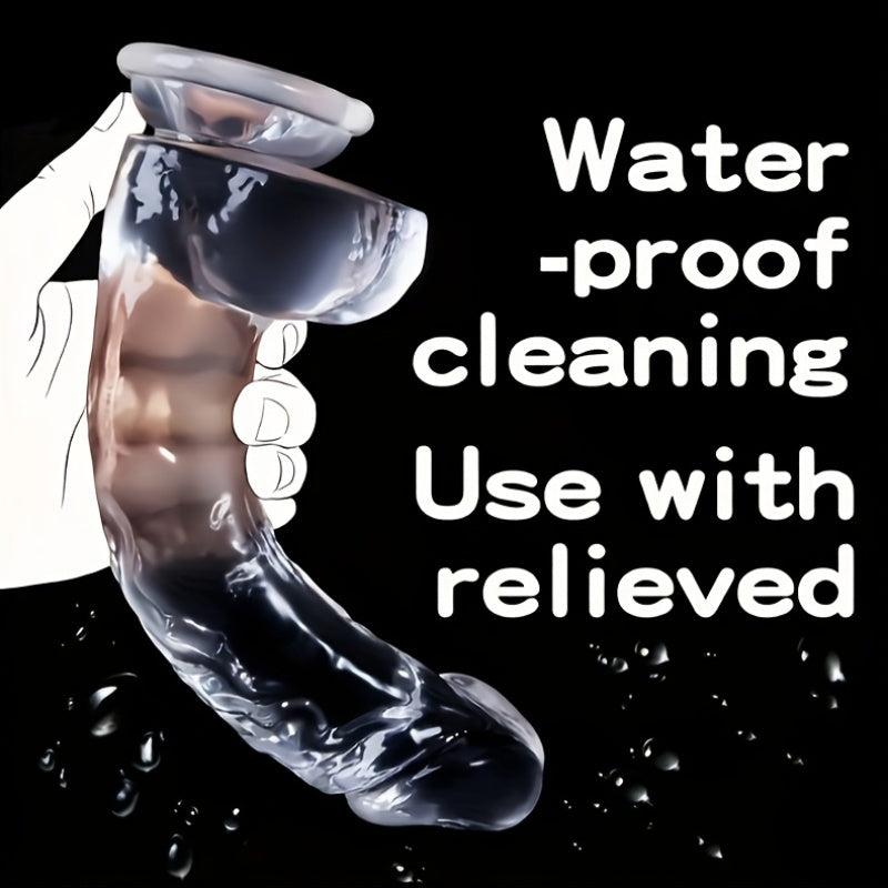 5 Sizes Transparent Soft Jelly Dildo Realistic Fake Dick Penis Sucker Butt Plug Sex Toys for Woman Men Vagina Anal Sex Toys - buysextoyth