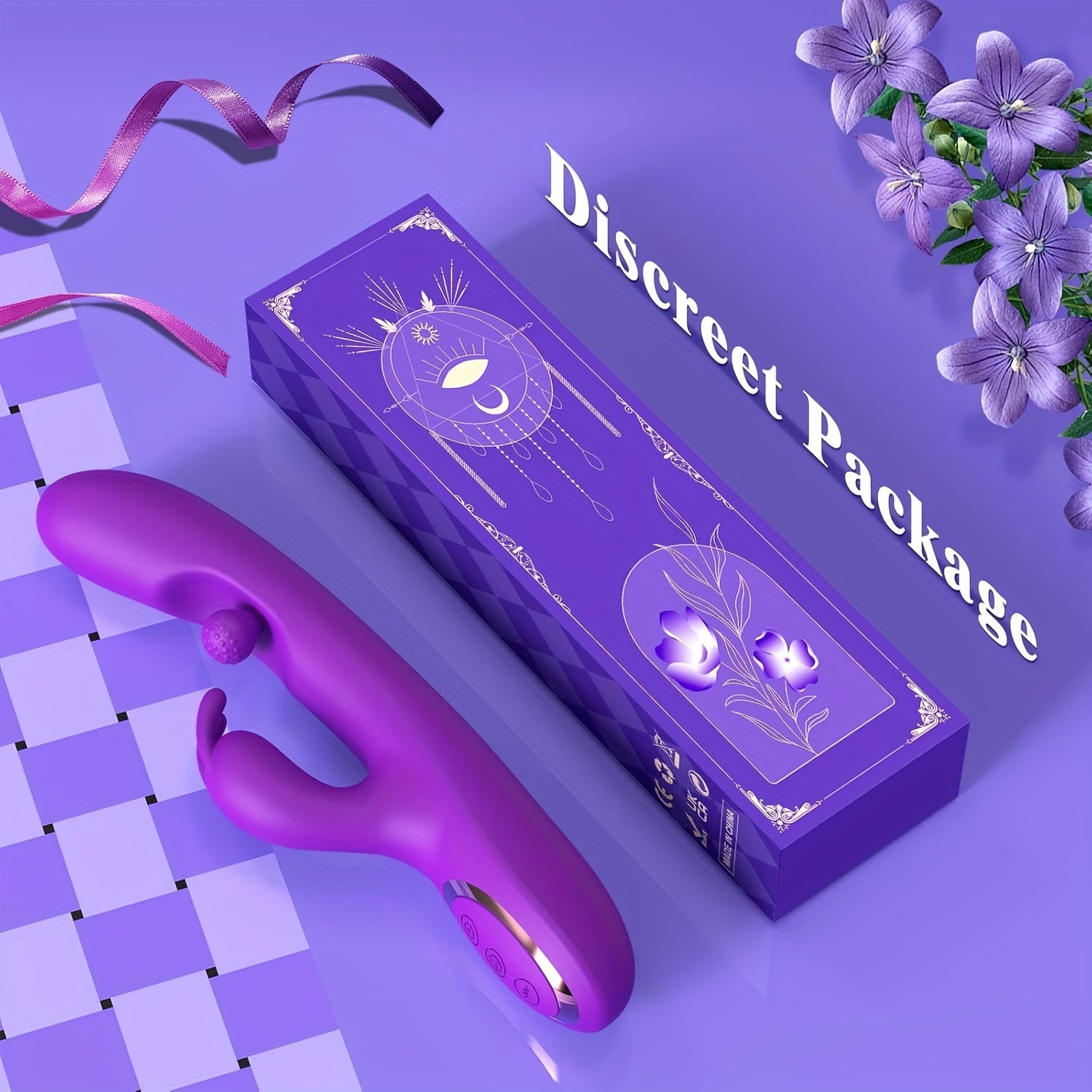 G Spot Vibrator Sex Toys-3 In 1 Adult Sex Toys With 10 Rubbing & 7 Vibrating & 7 Massaging. Clitoral Stimulator Dildo Rabbit Vibrators Women Sex Toy For Female And Couples Pleasure. Violet - buysextoyth