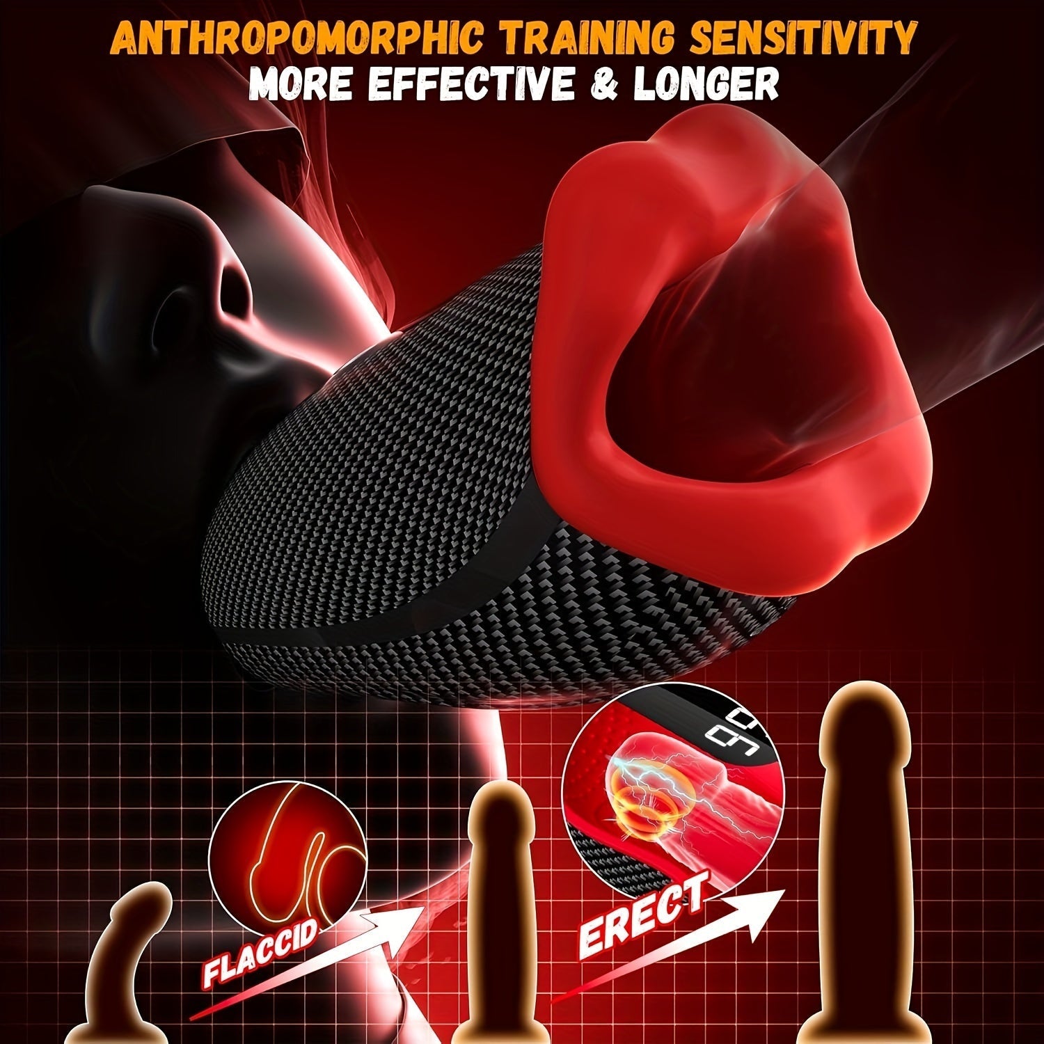 Male Sex Toys For Men Penis Vibrator - Male Masturbator Deep Throat-Mouth Mens Stroker 9 Tapping & Vibrating Penis Pump Trainer LCD 360° Wrapped Male Vibrator Adult Sex Toy - buysextoyth