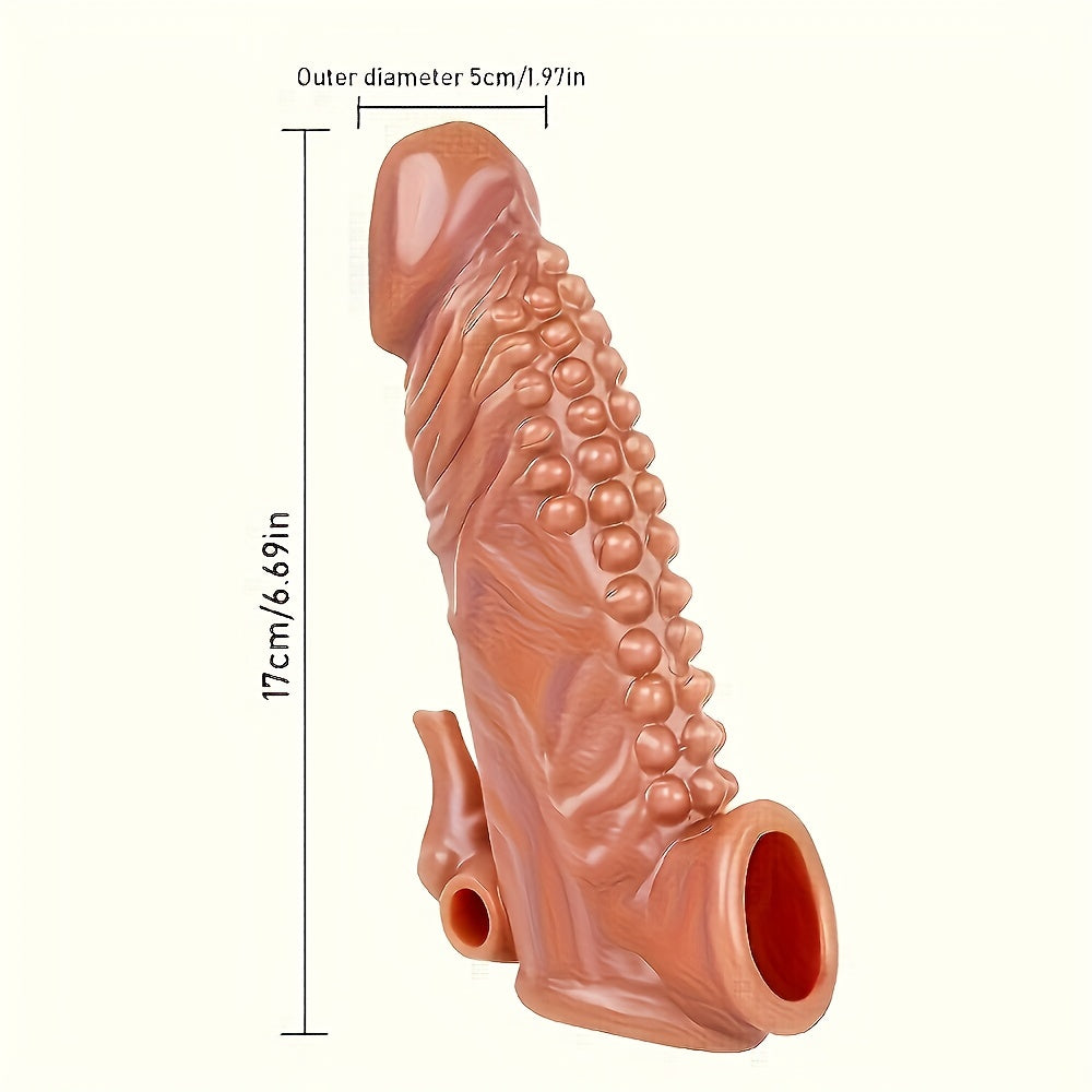 Men's Adult Sex Toy Penis Cover Sleeve Penis Extender Reusable Delay Ejaculation Add More Fun And Excitement For Men Women Couples - buysextoyth
