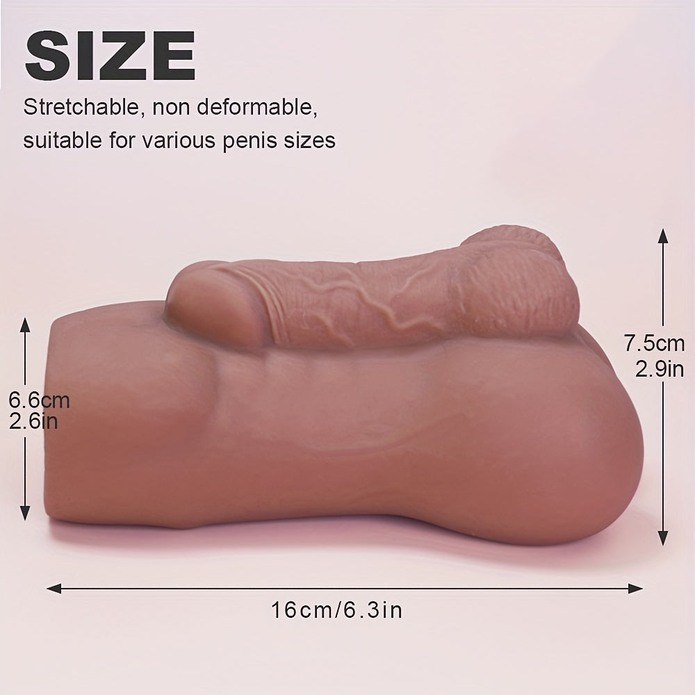 Realistic Silicone Pocket Pussy Male Masturbator - Textured Tight Vagina for Enhanced Stimulation. Safe & Skin-Friendly Adult Sex Toy for Men - buysextoyth