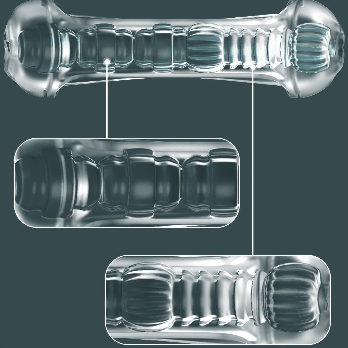 Mesterstar Dual Open Ended 360° Rotating Male Masturbators Stroker Sleeve. Pocket Pussy Sex Toys for Adult with 3D Crystal Realistic Textured Vagina Male Masturbators Cup - buysextoyth