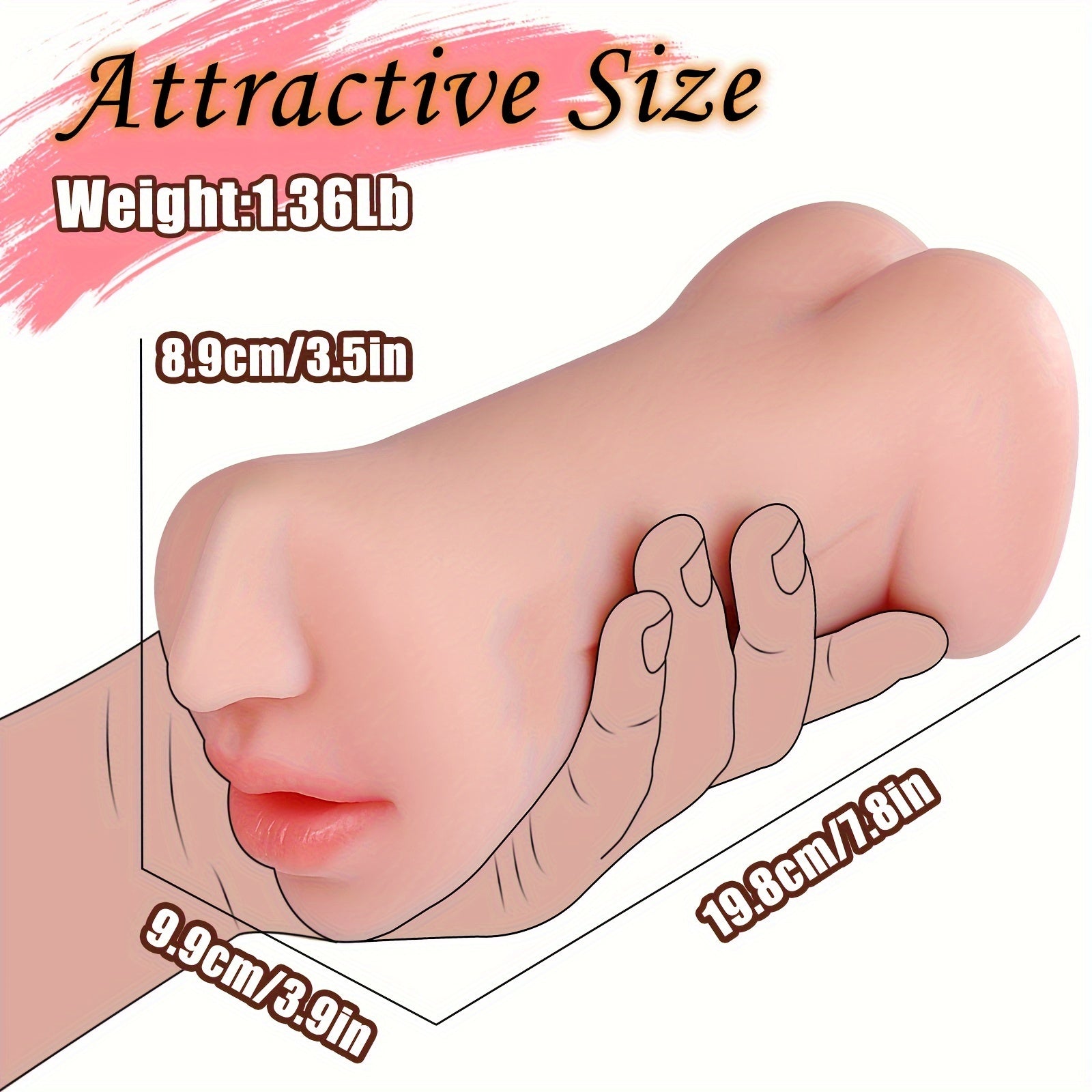 3 In 1 Pocket Pussy Male Masturbator. Double-Ended Stroker With Vagina Anus & Mouth. 3D Realistic Textured Deepthroat Blowjob Toy For Men Masturbation. Male Sex Toys With Storage Bag - buysextoyth