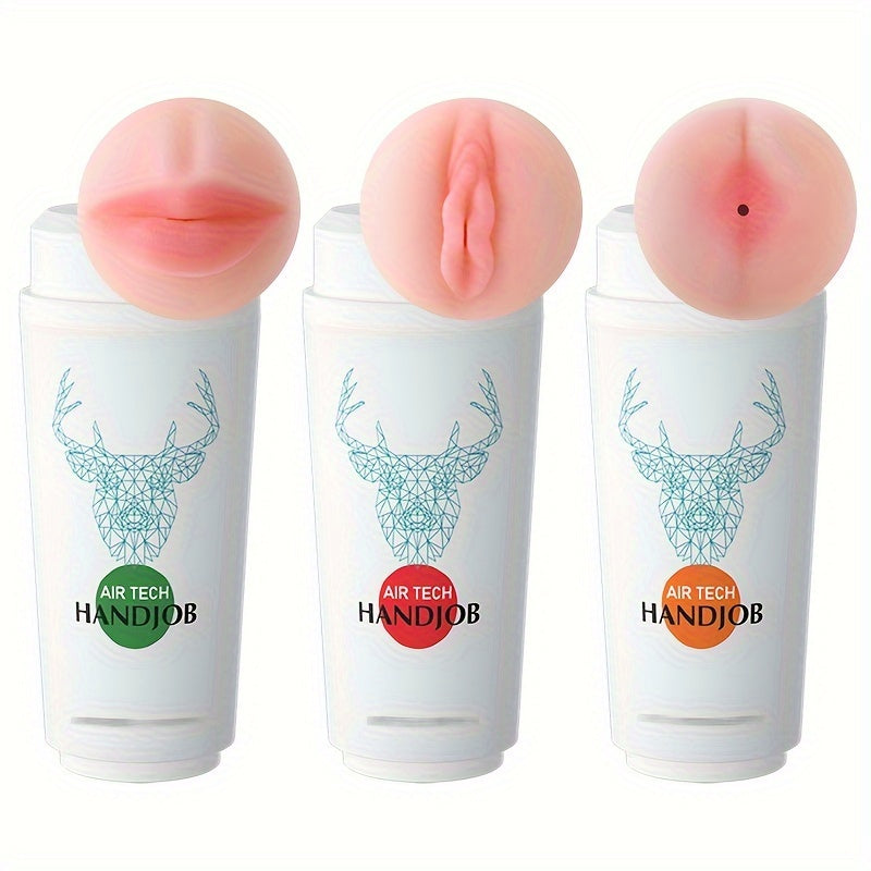 Male Masturbators - Waterproof. Latex-Free Tpe. Manual Pocket Pussy With 3 Realistic Textures For Enhanced Pleasure Male Mastuŕbation Toys Sex Toy For Men Masturbating - buysextoyth