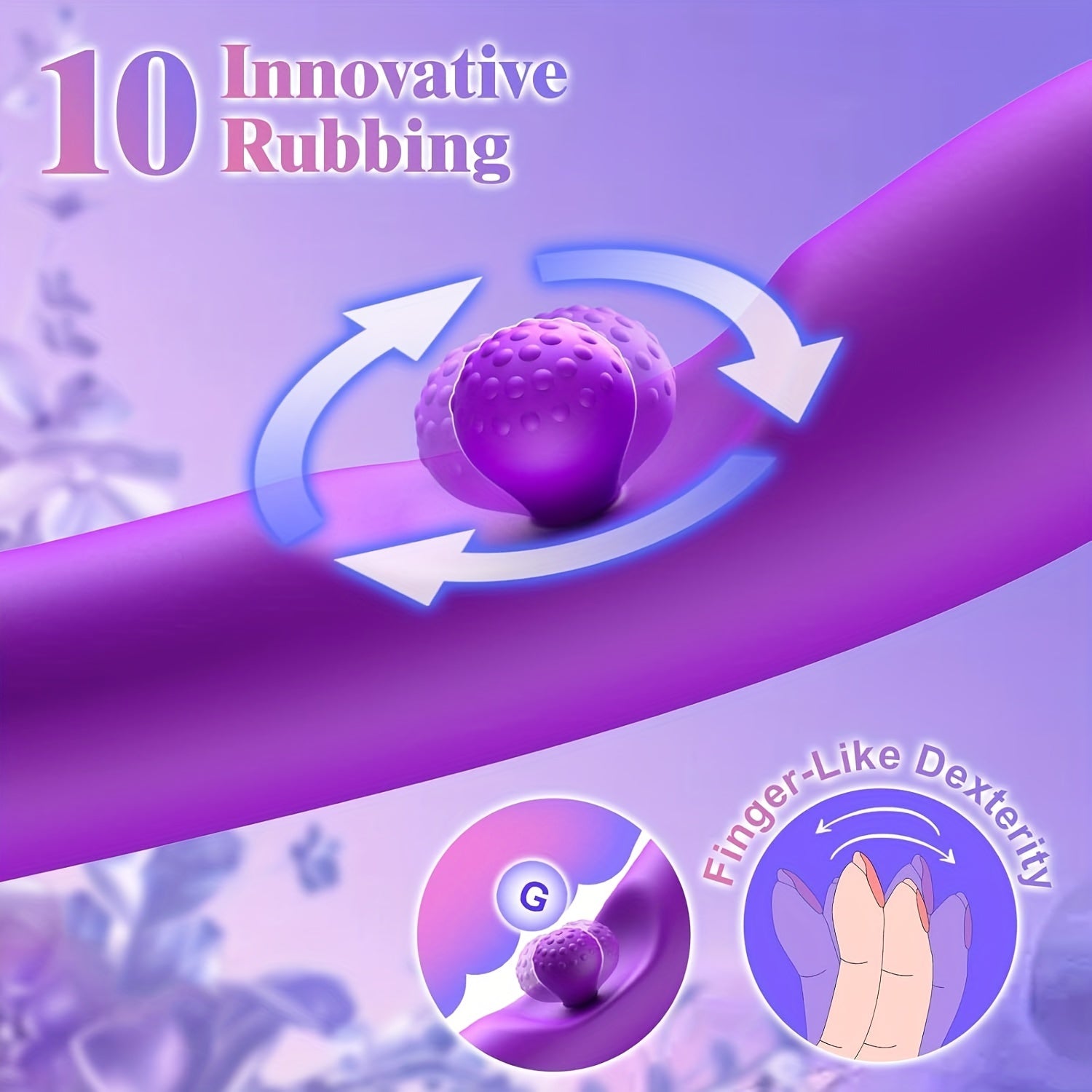 G Spot Vibrator Sex Toys-3 In 1 Adult Sex Toys With 10 Rubbing & 7 Vibrating & 7 Massaging. Clitoral Stimulator Dildo Rabbit Vibrators Women Sex Toy For Female And Couples Pleasure. Violet - buysextoyth
