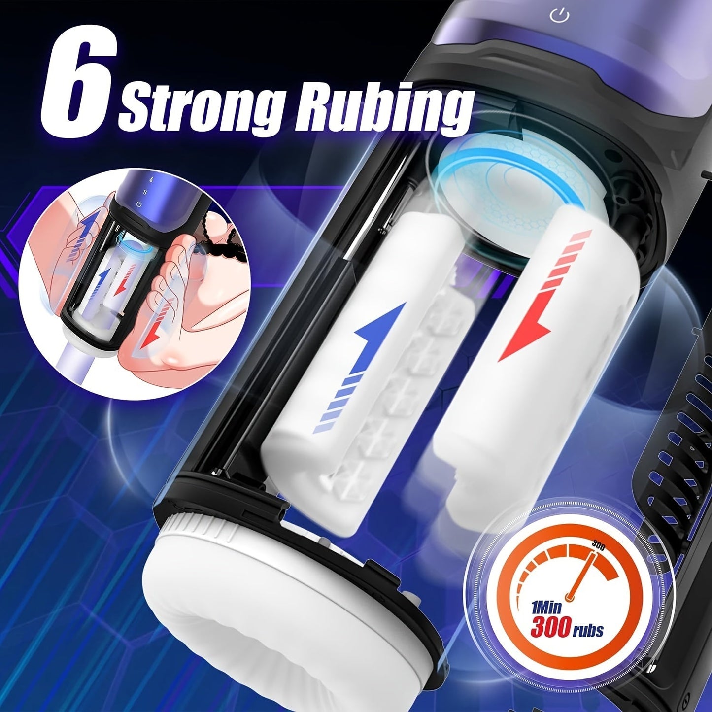 Male Masturbator Sex Toys For Men - Male Sex Toys Rubbing Heating Masturbator For Penis Stimulation. Adult Toys Mens Sex Toy Wtih 6 Rubbing Thrusting & 9 Vibrating & 2 Heating Modes. Pocket Pussy Male - buysextoyth